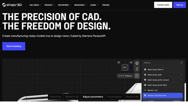 Home page Shapr 3D