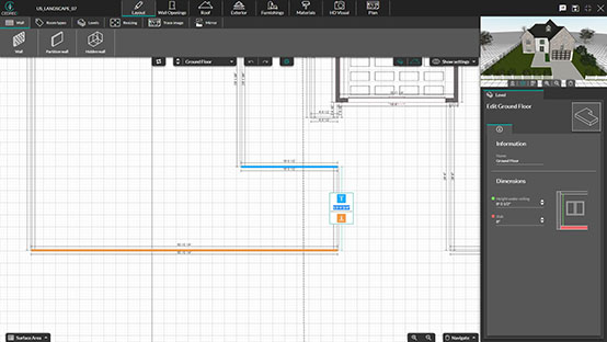 Cedreo UI shot: dimensiones apaisadas