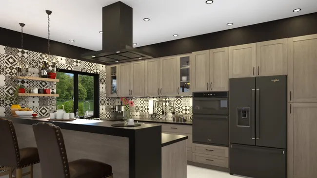 3D render of a small kitchen by Cedreo